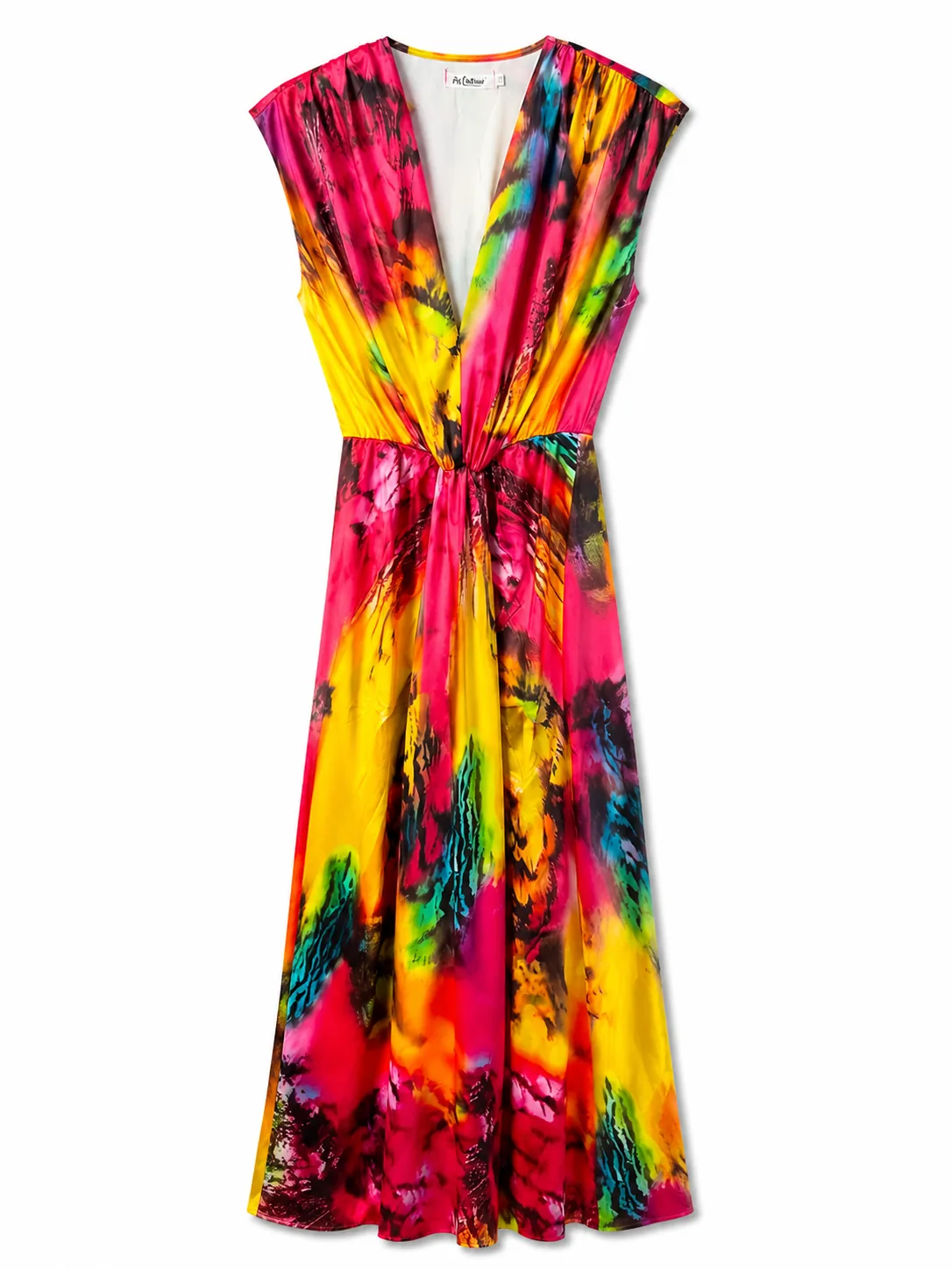 Women’s Abstract Print Sleeveless Maxi Dress
